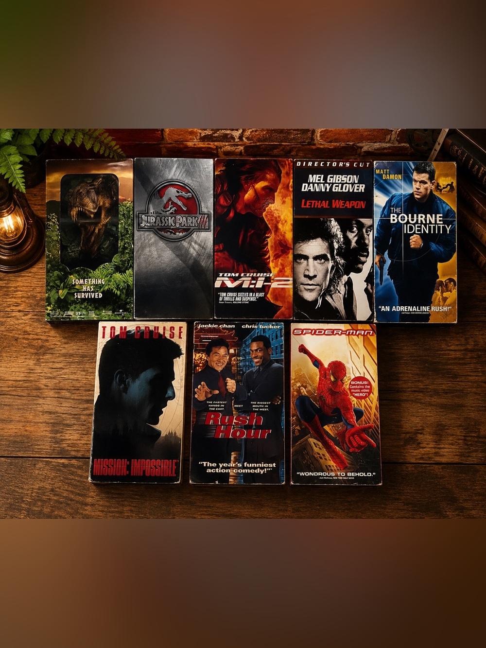 Action Adventure VHS Lot Jurassic Park Mission Impossible Spider-Man Bourne